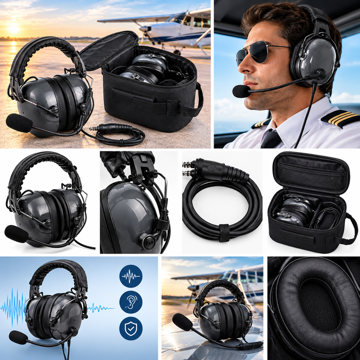 Aviation Headset & Pilot Headset Bag Bundle