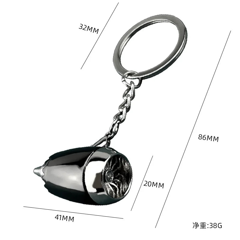 Mini Jet Engine Keychain | Aviation Gift for Pilots, Aircraft Mechanics & Aerospace Lovers