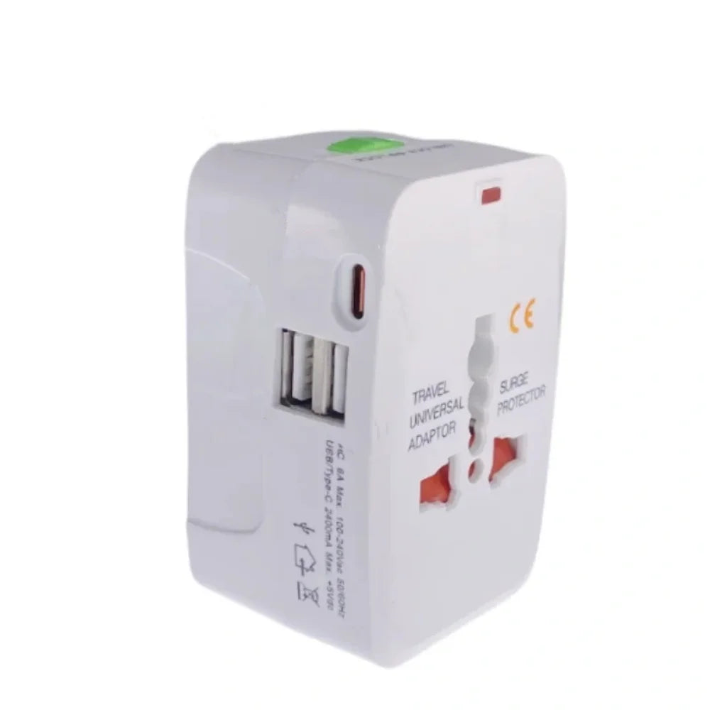 International Travel Plug Adapter With 2 USB Type-C Ports