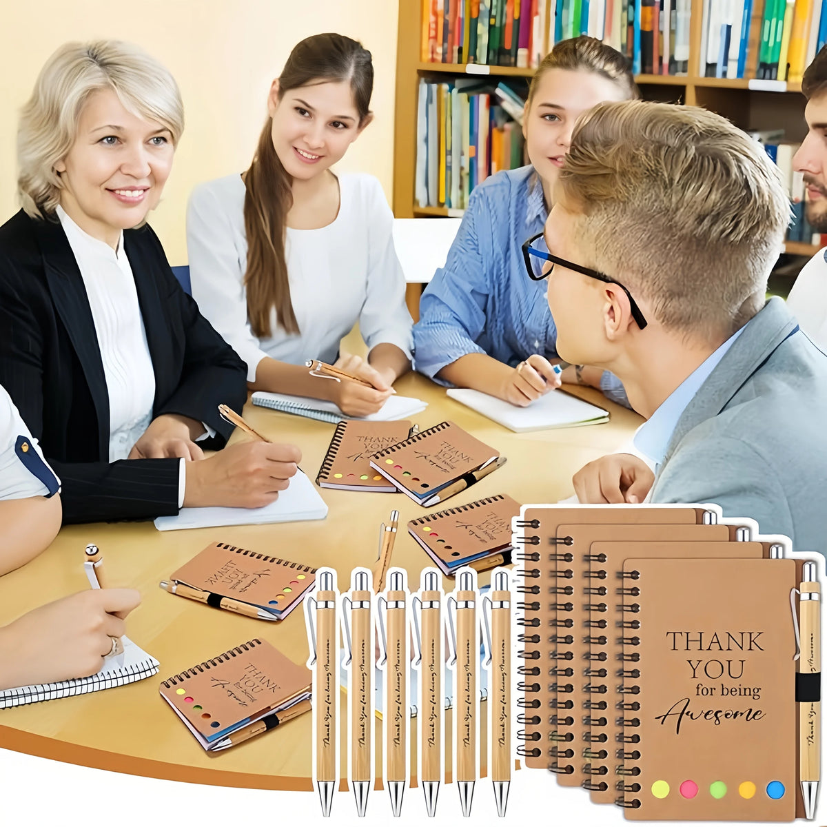 1/10pcs Inspirational Spiral Notebooks With Sticky Note Pads