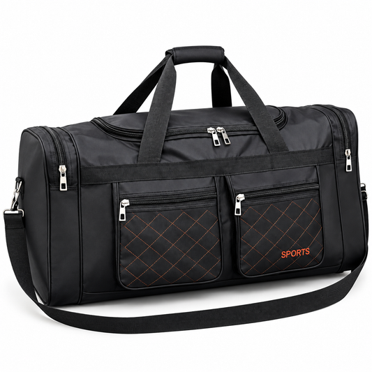 Large Capacity Nylon Travel Duffel Bag with Multiple Pockets