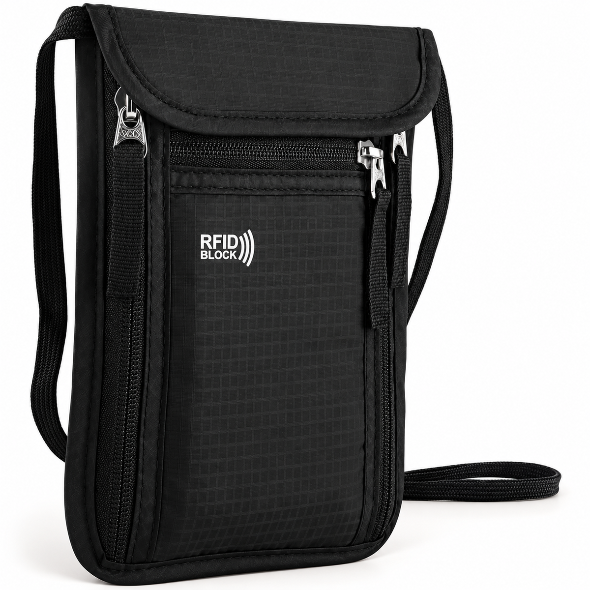 Travel Neck Wallet & Passport Holder – RFID Blocking Family Organizer Pouch