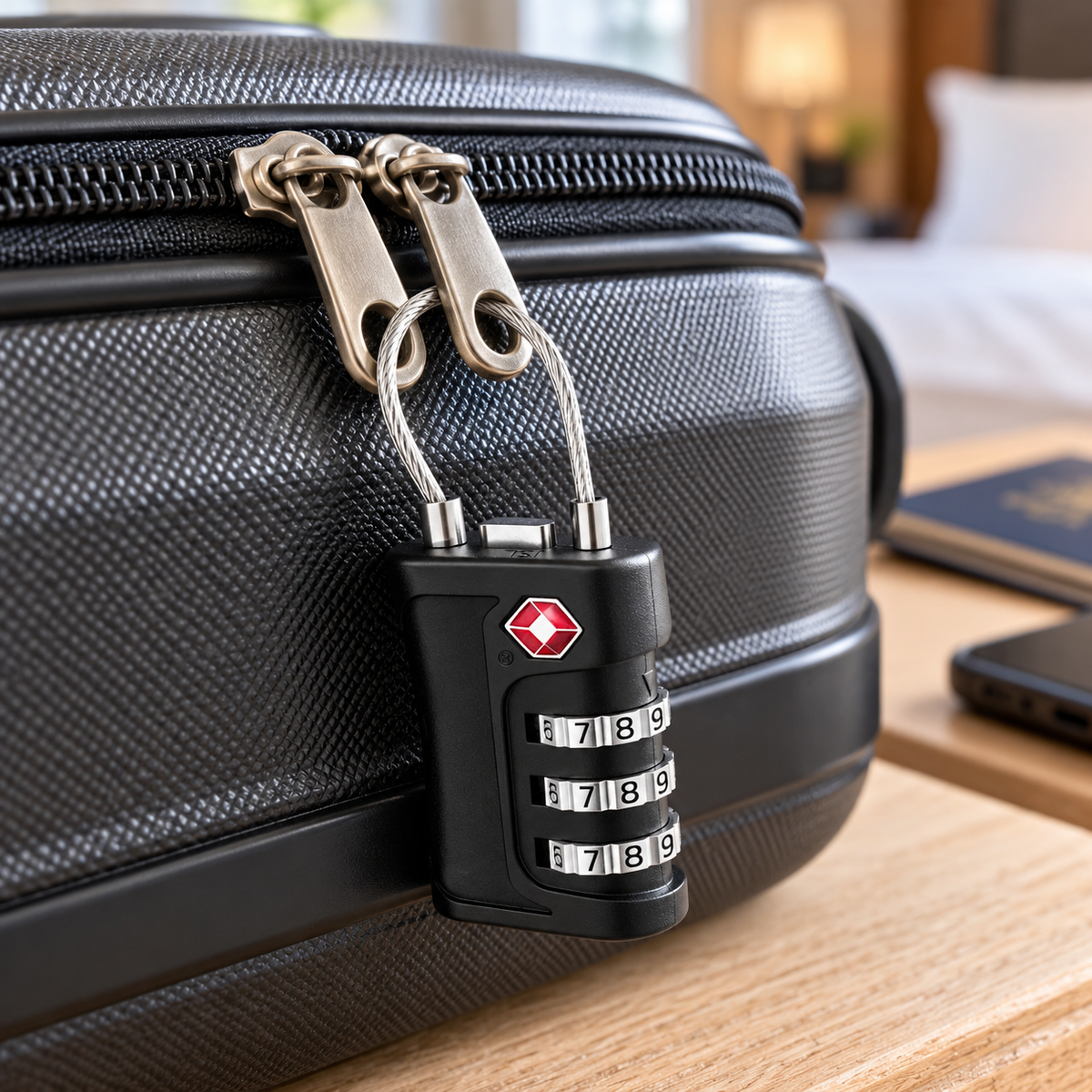 Mini TSA Combination Luggage Lock for Travel Suitcases, Backpacks &amp; Carry-On Bags