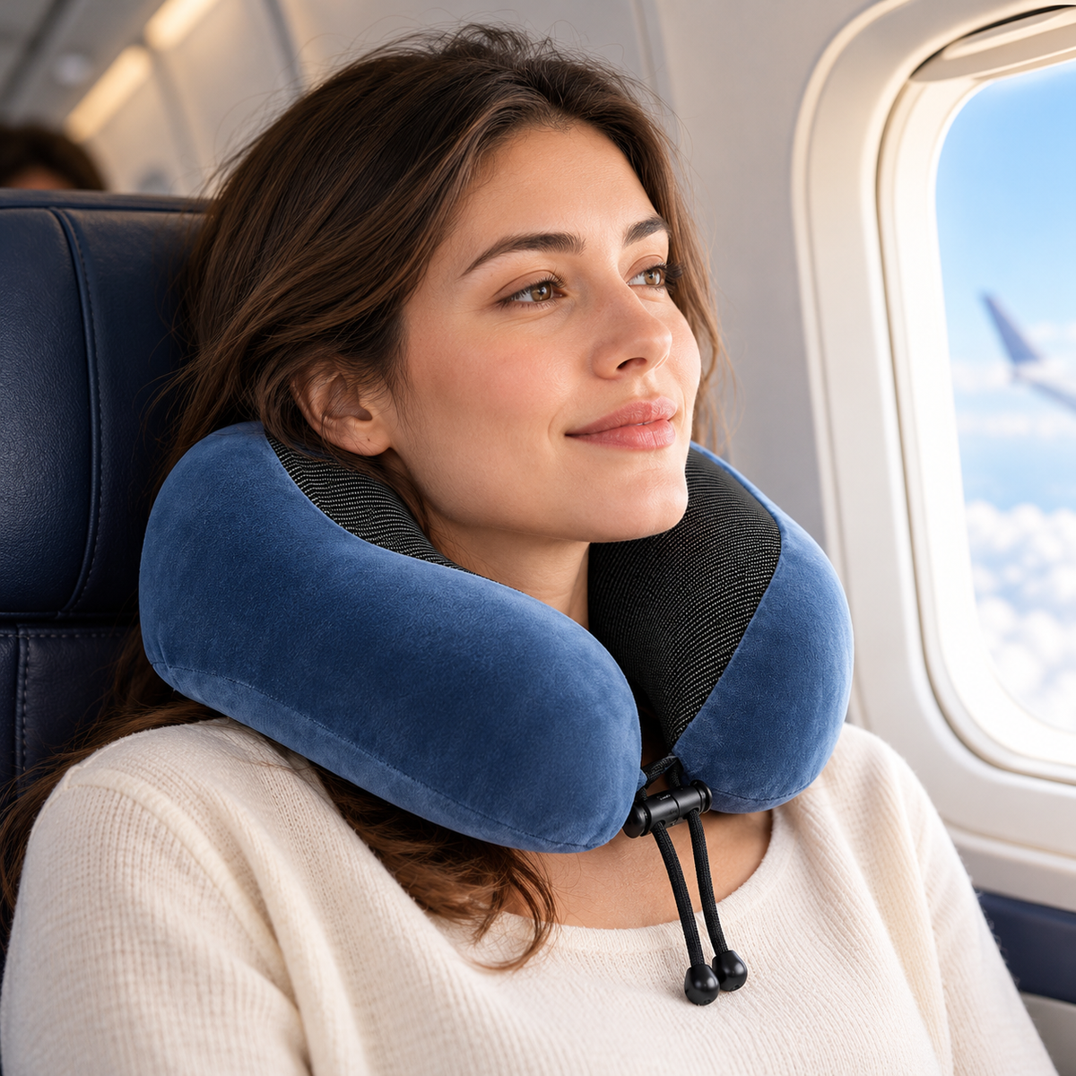 Memory Foam U-Shaped Neck Pillow with Ergonomic Cervical Support