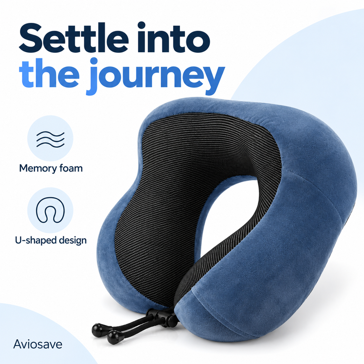 Memory Foam U-Shaped Neck Pillow with Ergonomic Cervical Support
