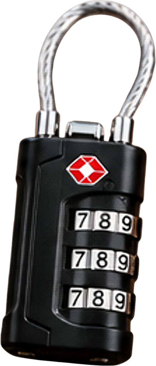 Aviation Travel & Collector Bundle – TSA Luggage Lock, A380 Keychain & Acrylic Aircraft Tail