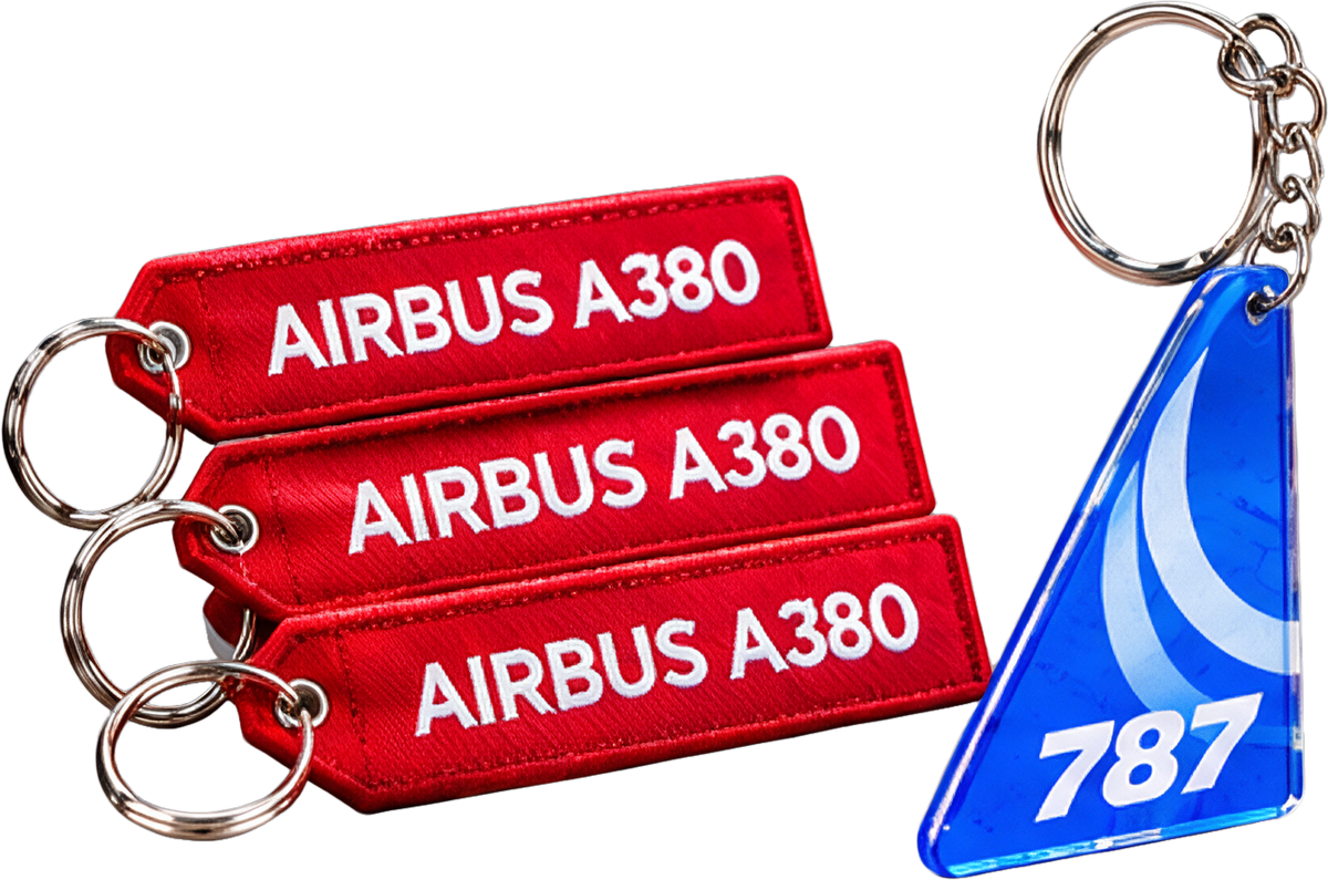 Aviation Travel & Collector Bundle – TSA Luggage Lock, A380 Keychain & Acrylic Aircraft Tail