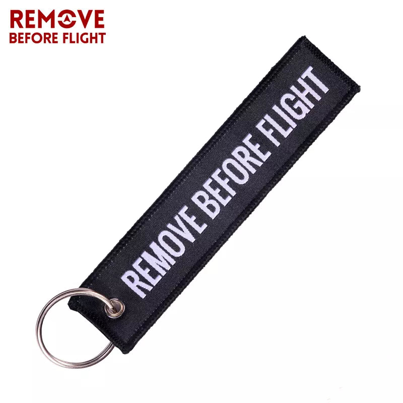 Remove Before Flight Woven Keychain – Aviation Tag for Pilots &amp; Aircraft Enthusiasts