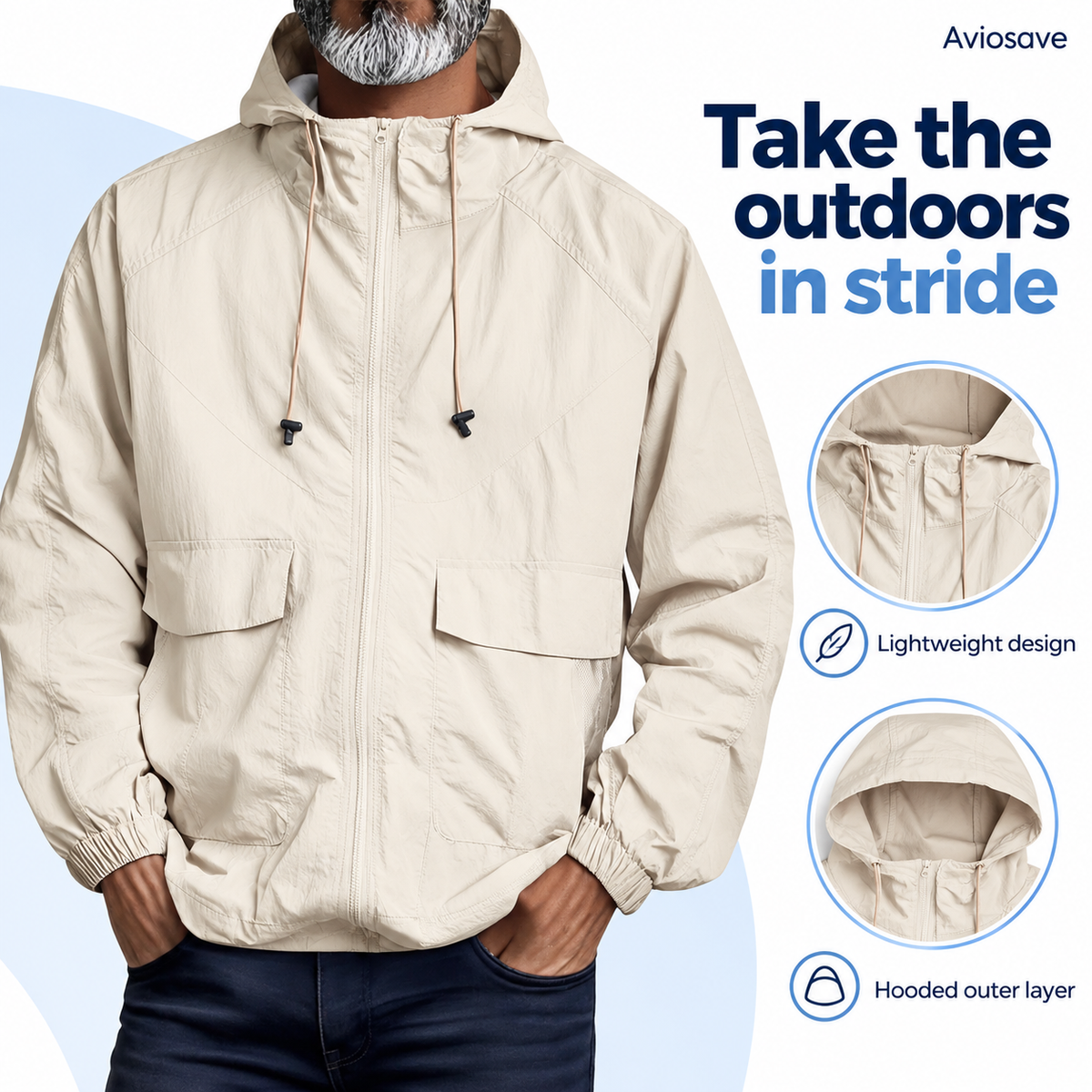 Unisex Lightweight Breathable Outdoor Waterproof Jacket