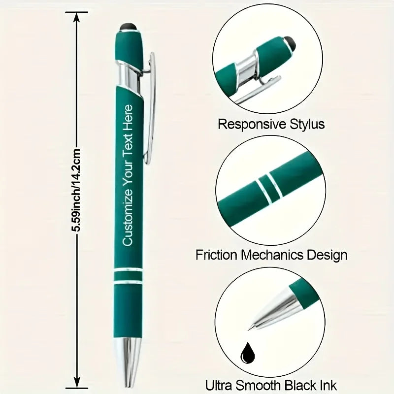 20 Sets Customizable Metal Ballpoint Pens with Pen Bags – Custom Logo Promotional Gift Set