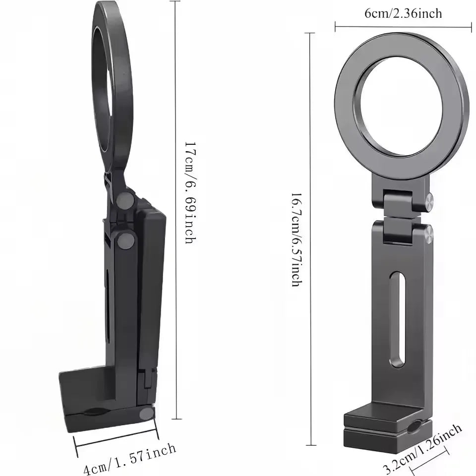 360° Rotation Magnetic Phone Holder for Airplane Tray and Desk