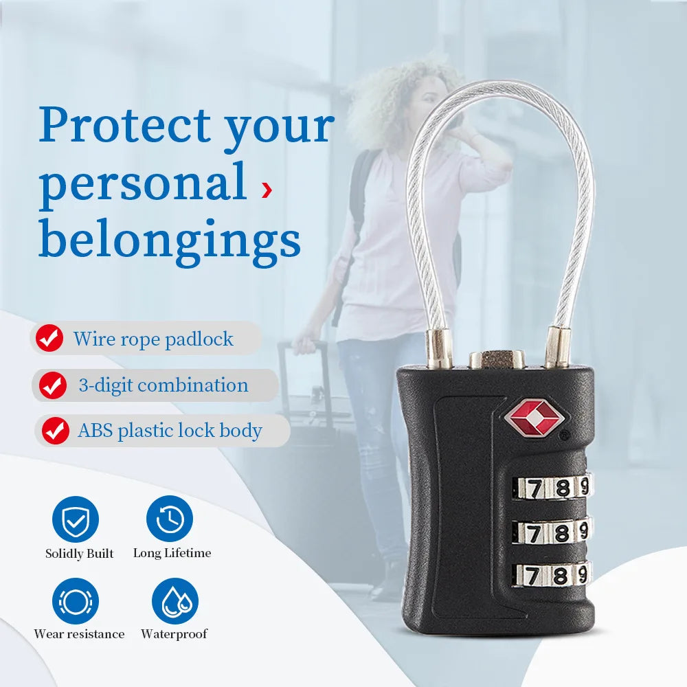 TSA Customs Code Lock for Travel Luggage – 1PC to 5PC Pack