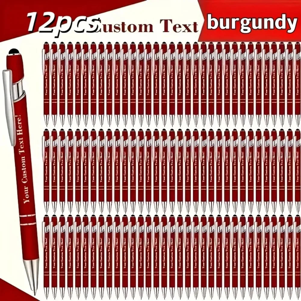 12 Pack Engraved Metal Ballpoint Pens