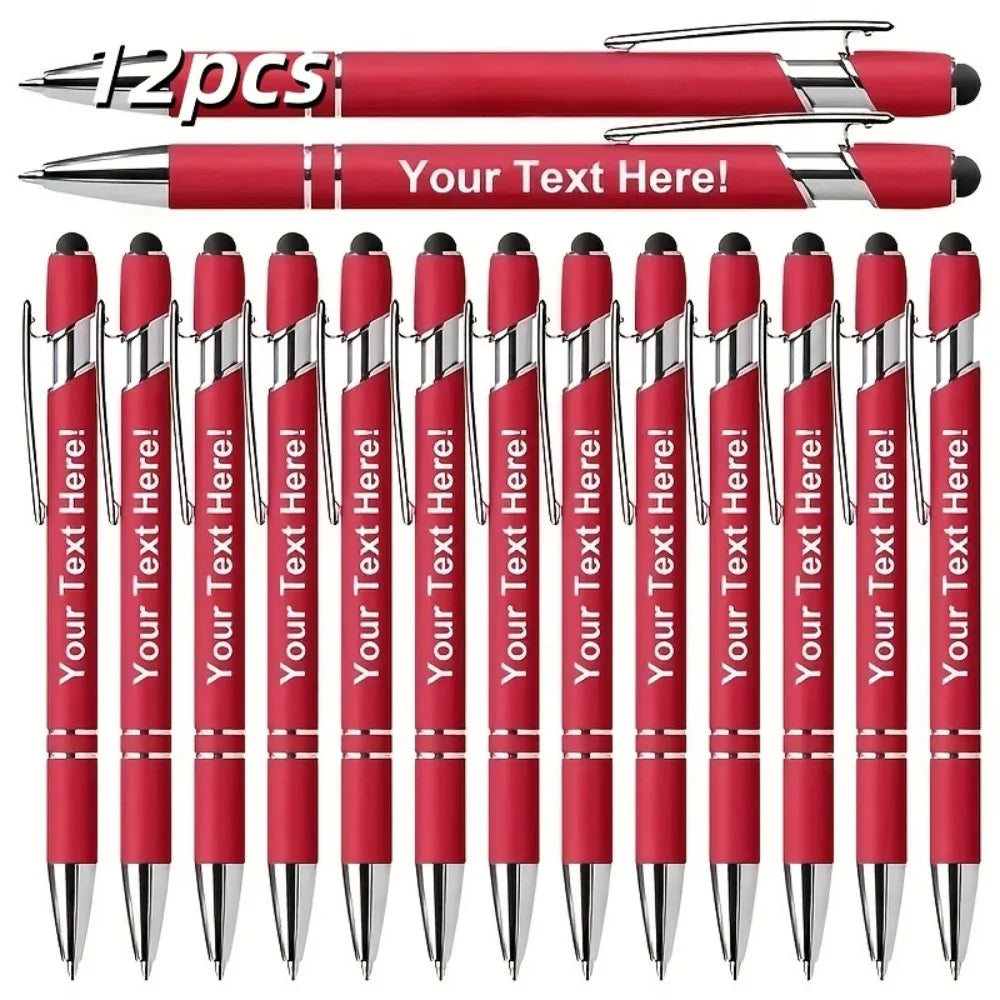 12 Pack Engraved Metal Ballpoint Pens
