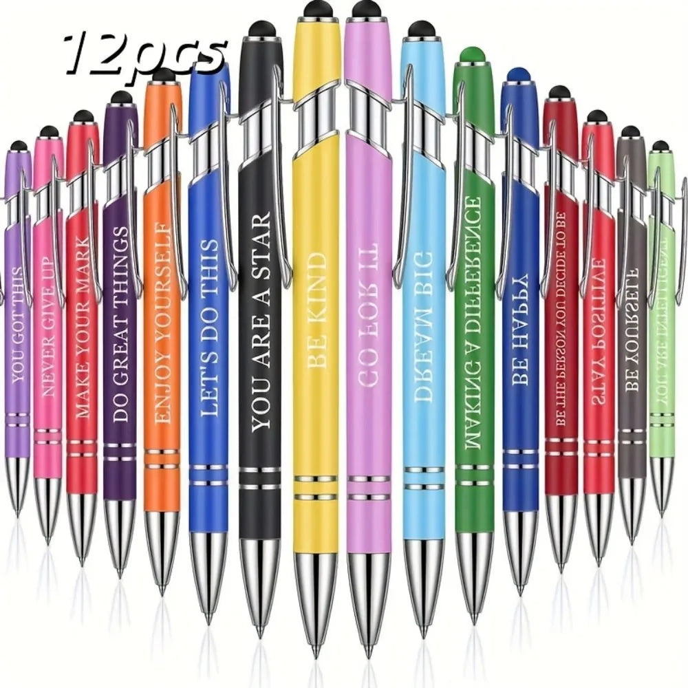 12 Pack Engraved Metal Ballpoint Pens