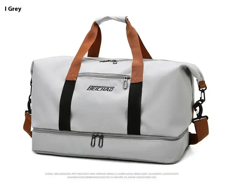 Large Capacity Oxford Travel Gym Bag with Shoulder Strap