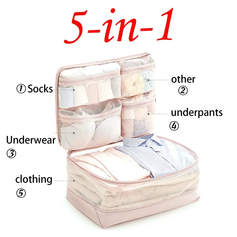 5-in-1 Large Capacity Clothes Compression Storage Bag for Travel