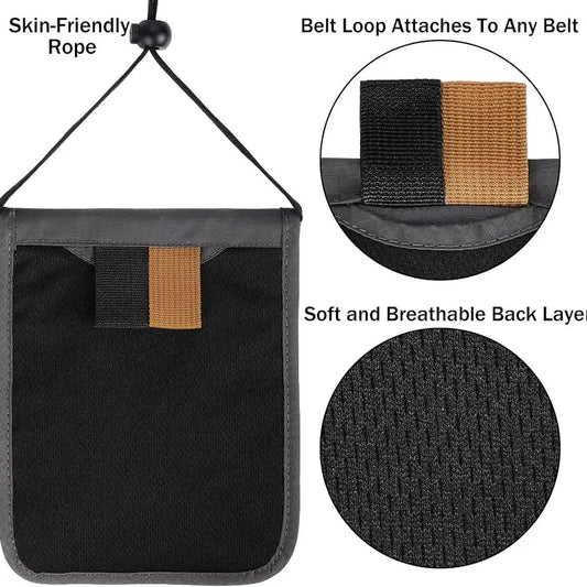 Ultimate Travel Security Bundle – RFID Passport Holder + Travel Neck Wallet