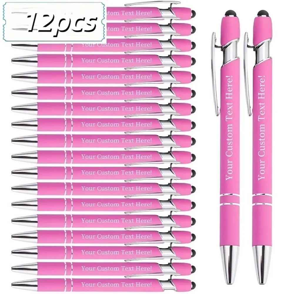 12 Pack Engraved Metal Ballpoint Pens