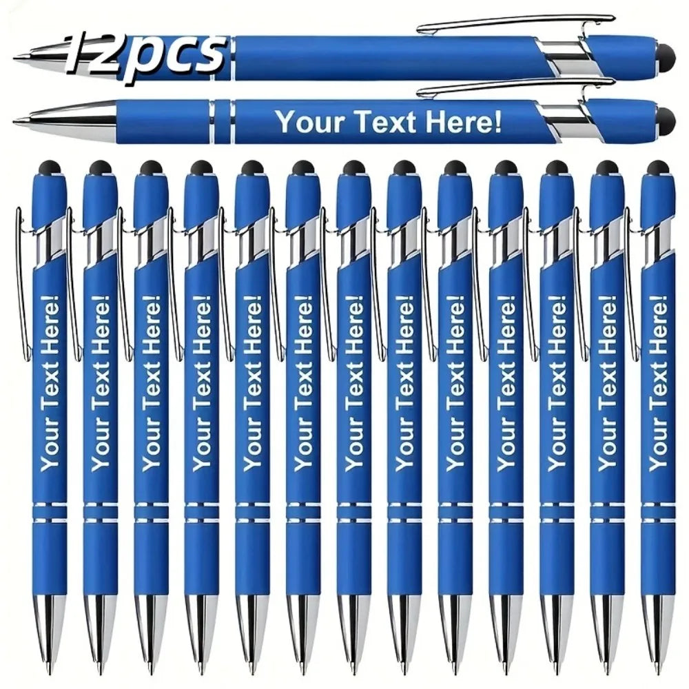 12 Pack Engraved Metal Ballpoint Pens