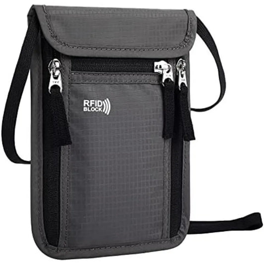 Ultimate Travel Security Bundle – RFID Passport Holder + Travel Neck Wallet