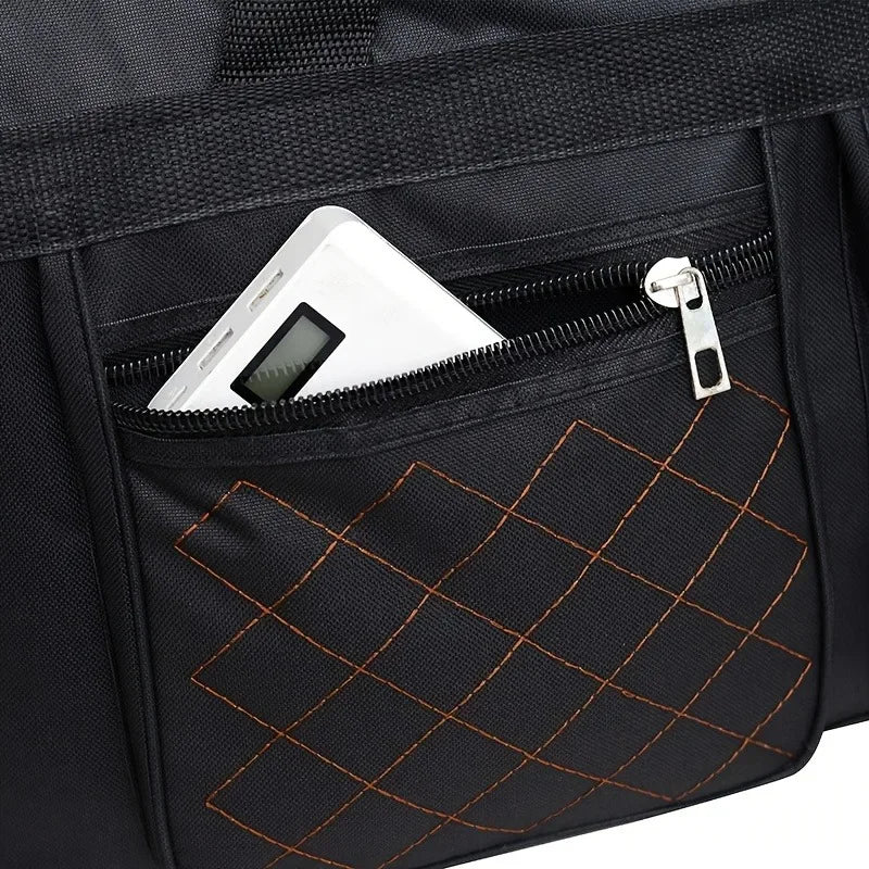 Large Capacity Nylon Travel Duffel Bag with Multiple Pockets