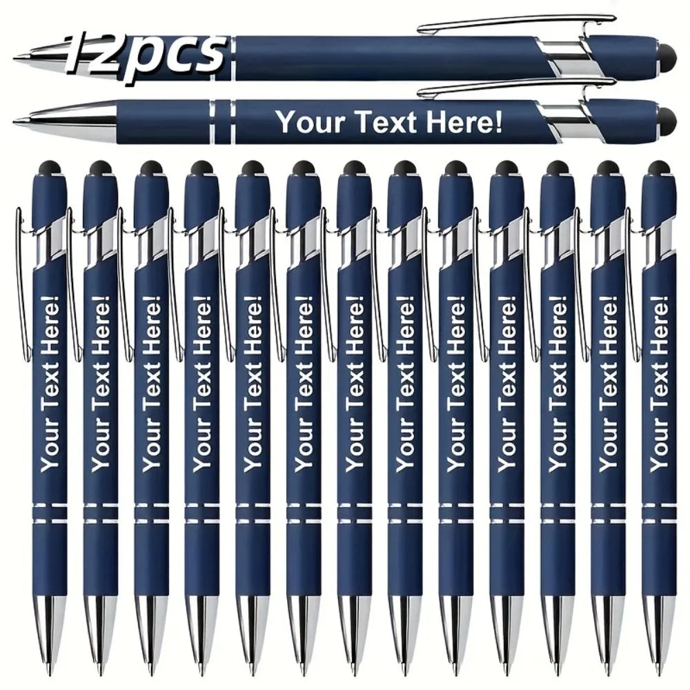 12 Pack Engraved Metal Ballpoint Pens