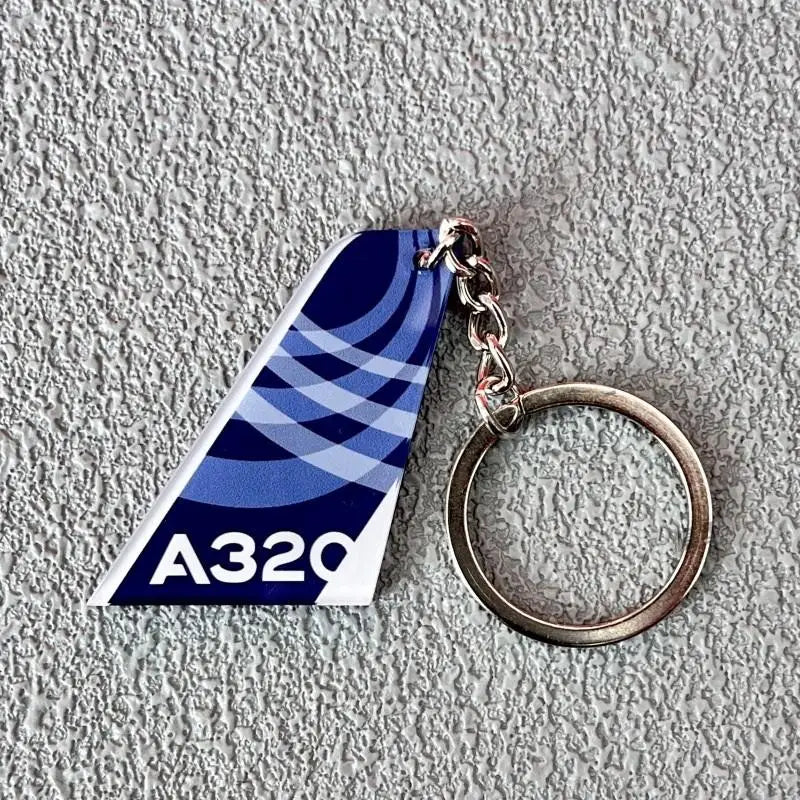 1 Piece Double-Sided Printed Acrylic Airline Pattern Vertical Tail