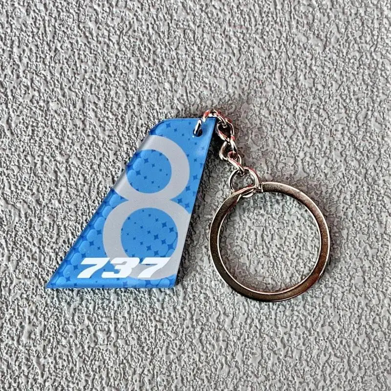 1 Piece Double-Sided Printed Acrylic Airline Pattern Vertical Tail